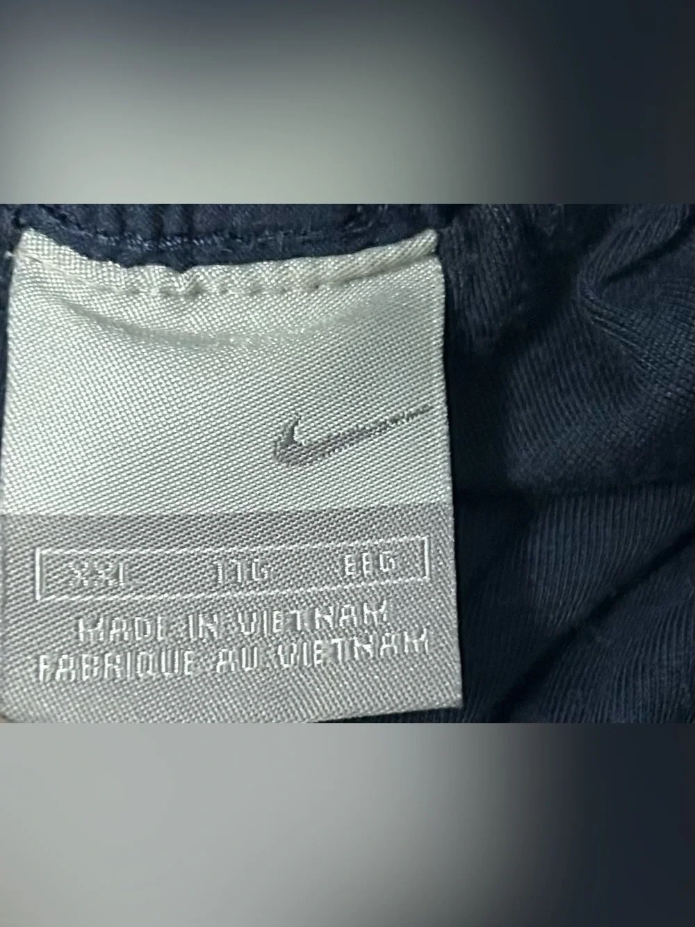 Vtg‎ Nike Track Pants Mens 2XL Blue Soft Lined Elastic Waist Side Stripe Zip Hem